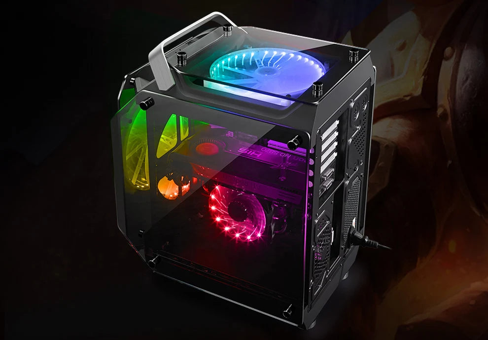 Airflow ATX Desktop Case USB 3.0 Ports with Tempered Glass Panels Gaming Desktop Computer Case Side Glass E-sports Chassis M-ATX Motherboard 2x200mm Fan, Tempered Glass ATX/M-ATX Computer PC Case Black Airflow ATX Desktop Case USB 3.0 Ports with Tempered Glass Panels Gaming Desktop Computer Case Side Glass E-sports Chassis M-ATX Motherboard 2x200mm Fan, Tempered Glass ATX/M-ATX Computer PC Case Black